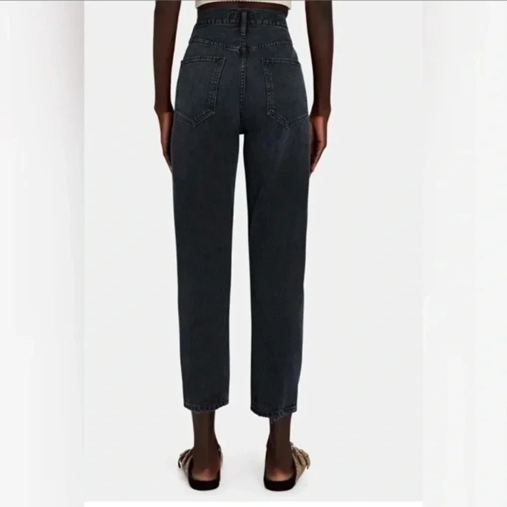 AGOLDE Riley High-Rise Straight Cropped Jeans B947